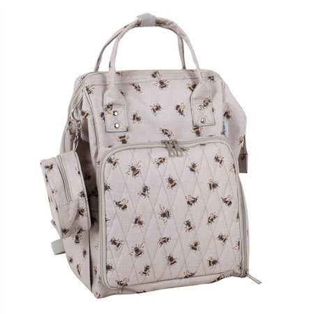 Strick- und Häkelrucksack Bienen