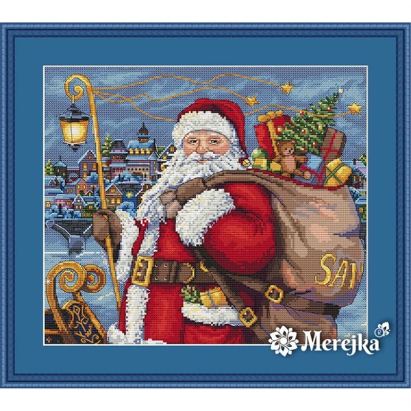 Kit de broderie Le Père Noël arrive