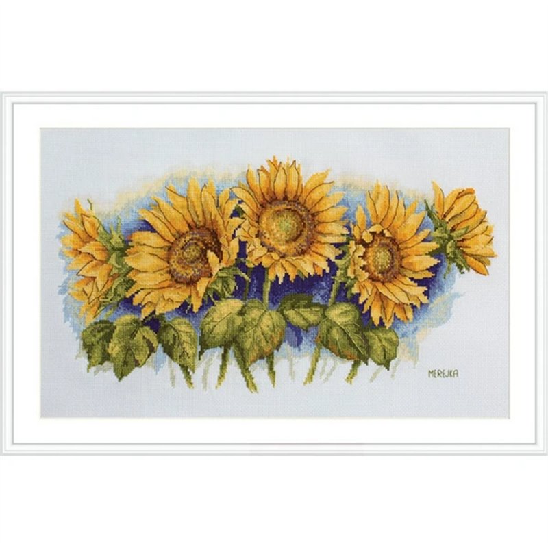 Embroidery kit Bright Sunflowers Embroidery kit Bright Sunflowers