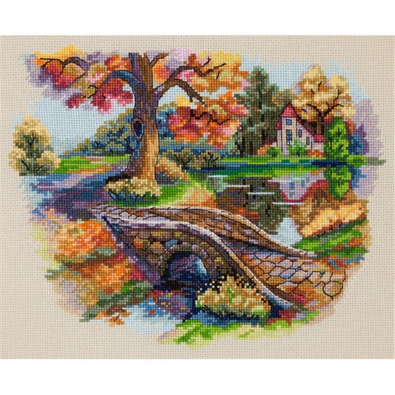 Borduurpakket Herfstlandschap Borduurpakket Herfstlandschap