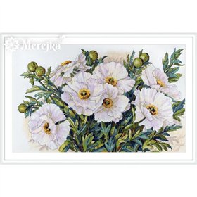 Stickset über die Weiße Blumen