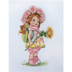 Borduurpakket Zomermeisje