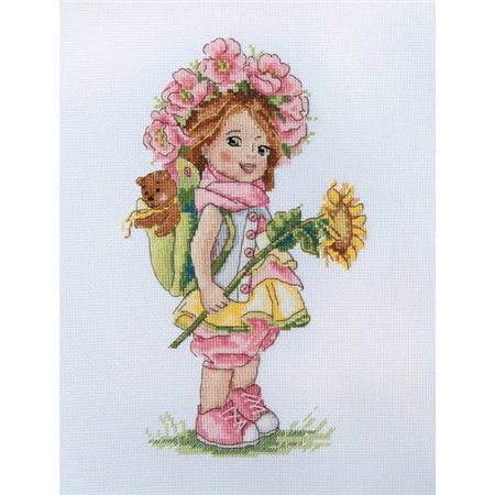 Kit de broderie Fille d'été