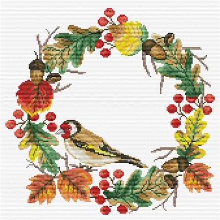 Embroidery kit Autumn Wreath