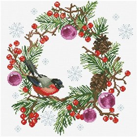 Kit de broderie Couronne d'hiver