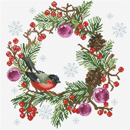 Borduurpakket Winterkrans