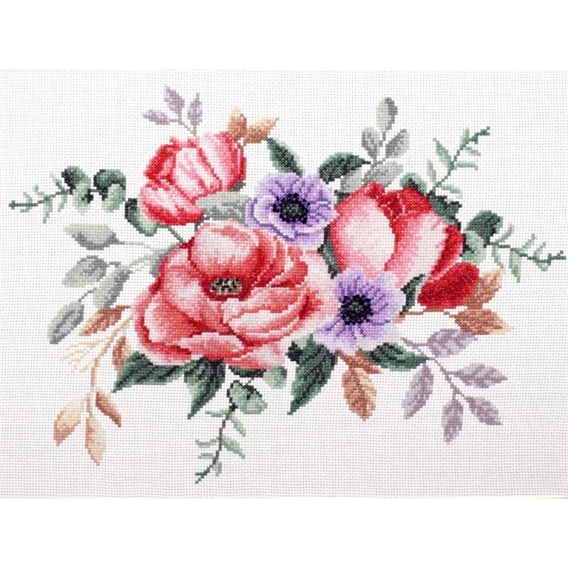 Stickset Eleganter Blumenstrauß