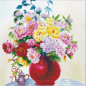 Kit de broderie Rosa centifolia dans un vase