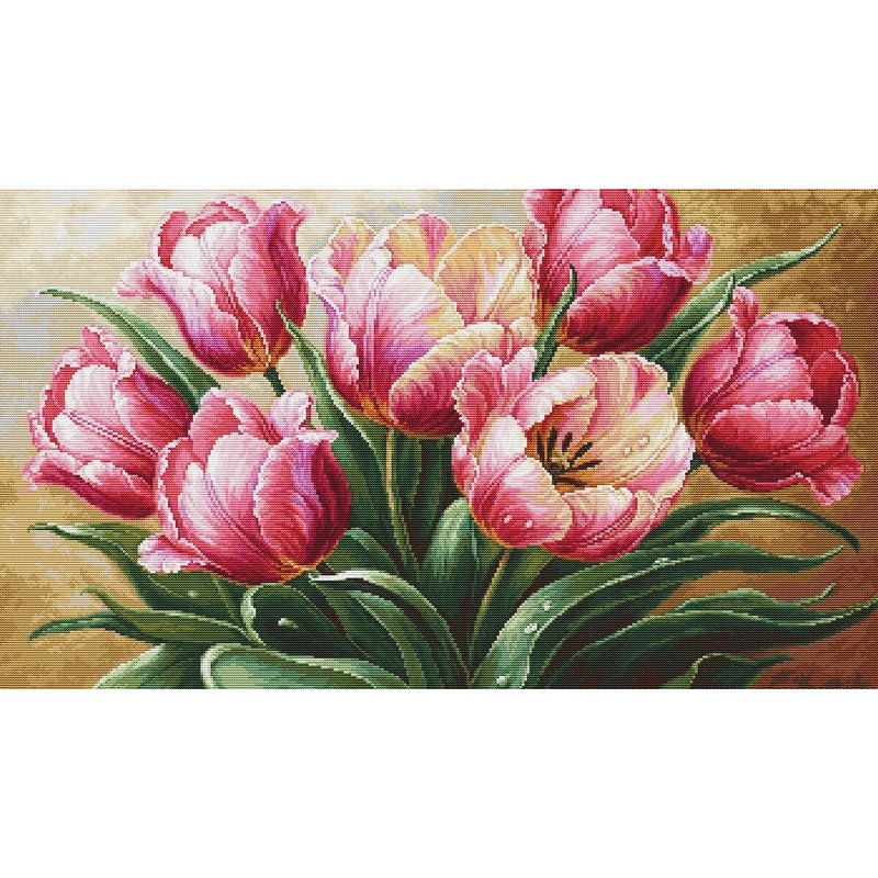 Luca-S Embroidery kit Graceful Tulips