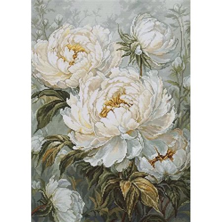 Kit de broderie La Lumière des Pivoines Printanières