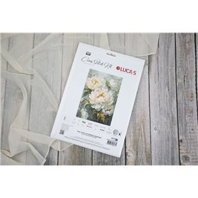 Luca-S Kit de broderie La Lumière des Pivoines Printanières