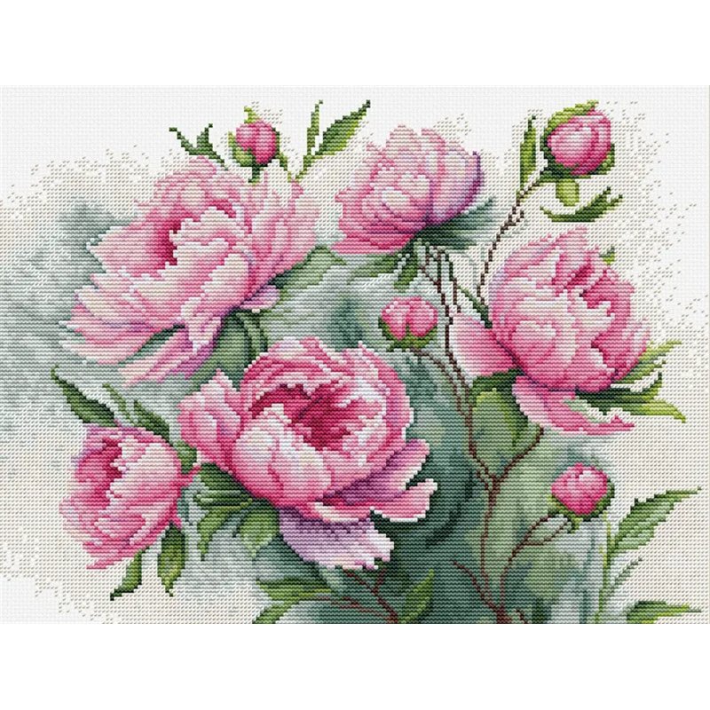 Embroidery kit The Charm of Peonies Embroidery kit The Charm of Peonies