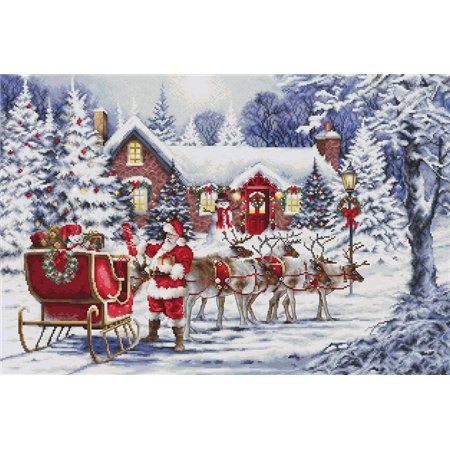 Kit de broderie La Visite du Père Noël