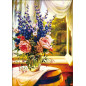 Stickset Blumenvase am Fenster