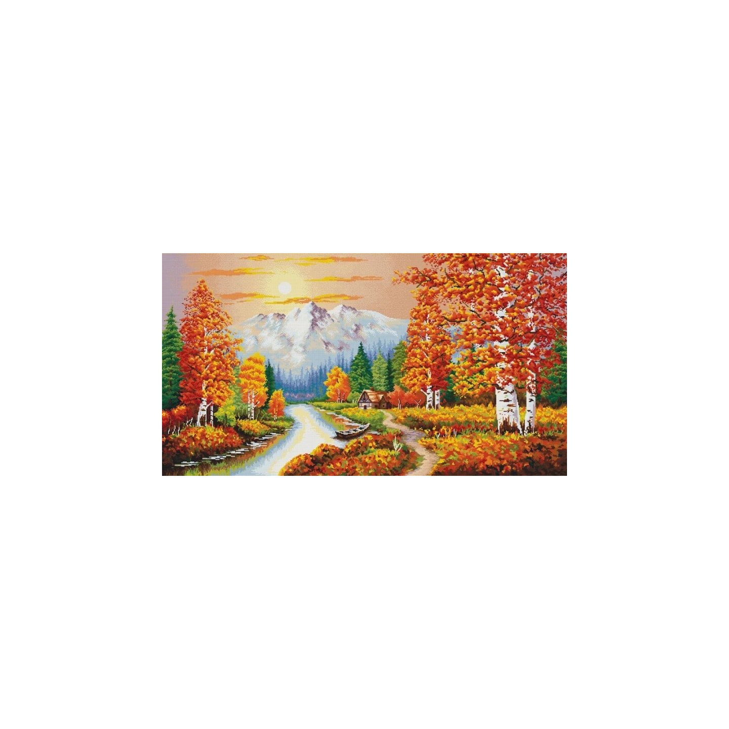 Embroidery kit A Flaming Sunset