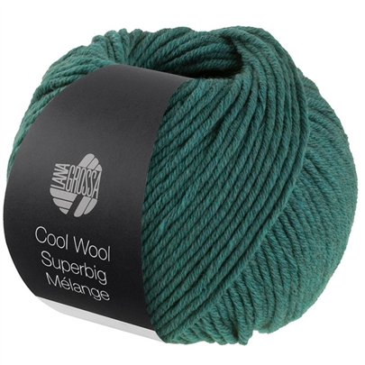 Lana Grossa Cool Wool Superbig Mélange Donkergroen 210