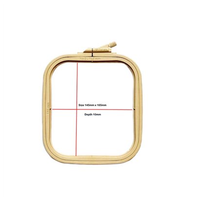 Stickrahmen Nurge 9,5 x 11 cm Kaffeebraun