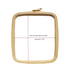 Borduurring Nurge 19,5 x 22 cm koffiebruin