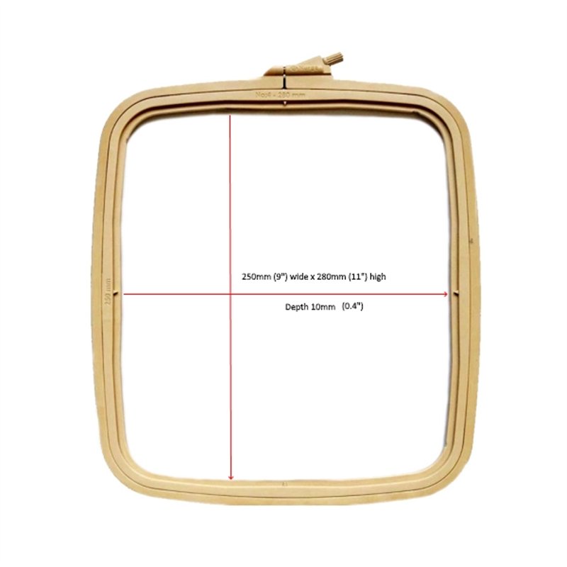 Stickrahmen Nurge 19,5 x 22 cm Kaffeebraun