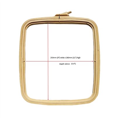 Borduurring Nurge 19,5 x 22 cm koffiebruin
