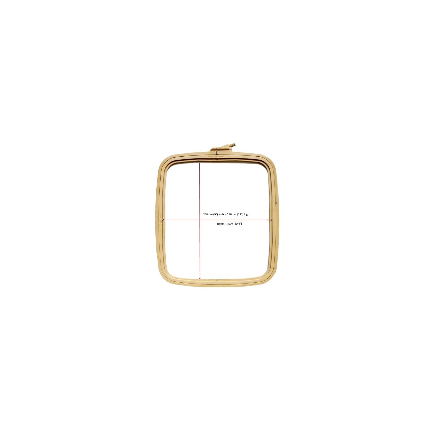 Borduurring Nurge 19,5 x 22 cm koffiebruin