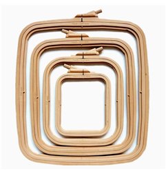 Borduurring Nurge 14,5 x 16,5 cm koffiebruin