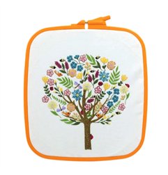 Borduurring Nurge 25 x 28 cm koffiebruin