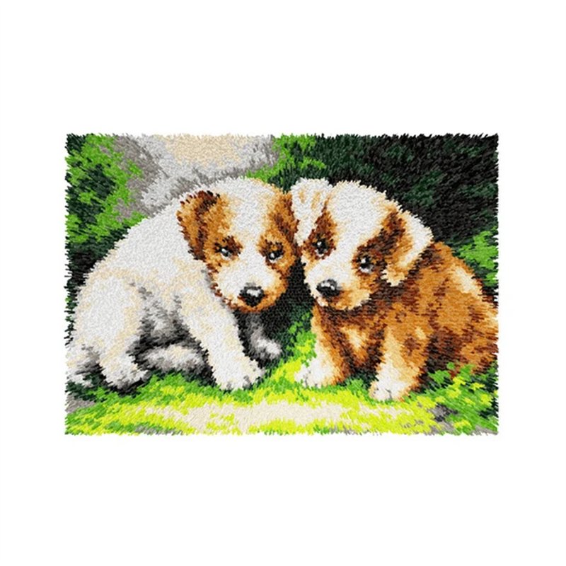 Knooptapijt kit Puppies 4176