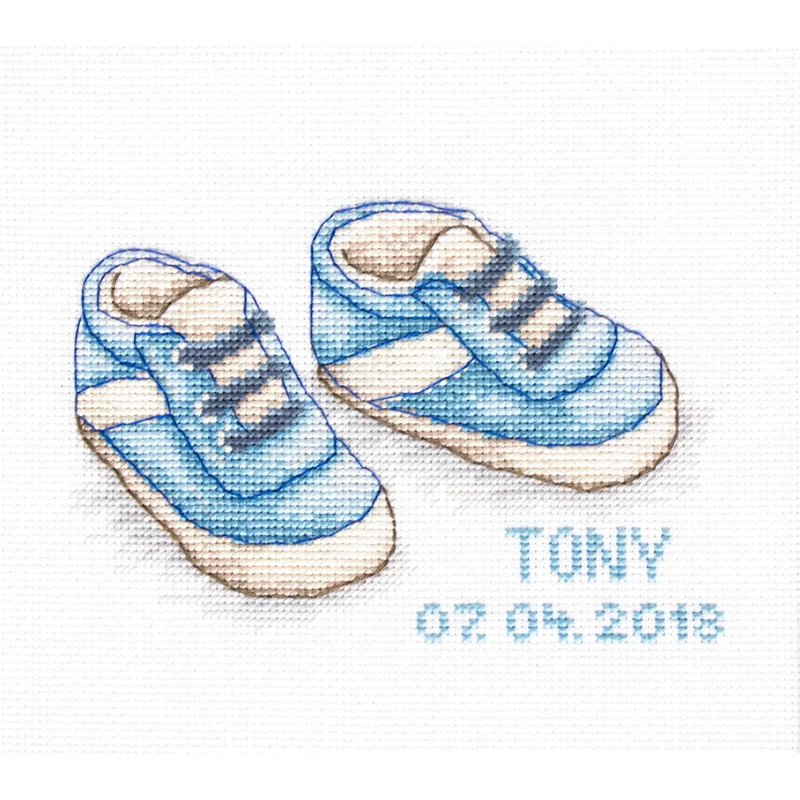 Embroidery kit Baby Shoes Embroidery kit Baby Shoes