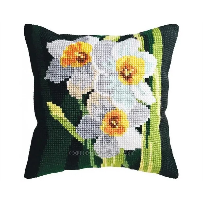 Coussin à broder Rangées de jonquilles 5484 Coussin à broder Rangées de jonquilles 5484