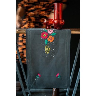 Loper kit Kleurige bloemen