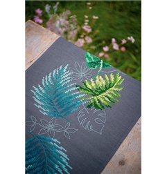 Bedruckter Läuferpackung botanische Blätter