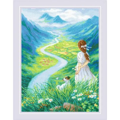 Riolis Embroidery kit Where does the river flow