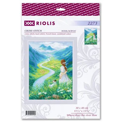 Embroidery kit Where does the river flow