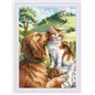 Kit de broderie Comme un chat et un chien Kit de broderie Comme un chat et un chien