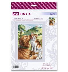 Riolis Borduurpakket Zoals kat en hond
