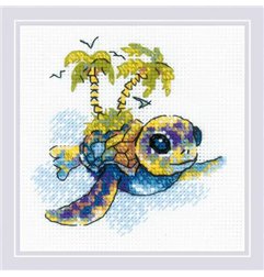 Riolis Kit de broderie Petite tortue