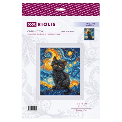 Kit de broderie Chat étoilé