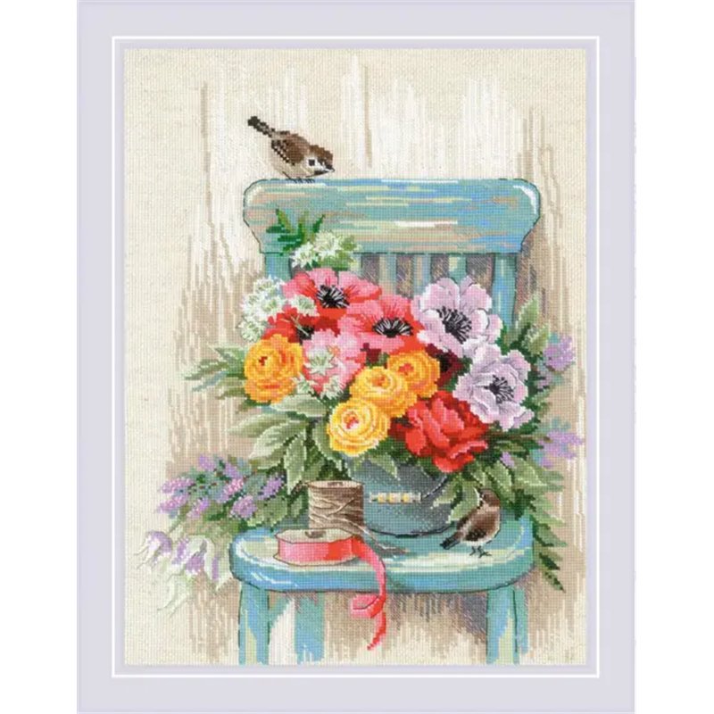 Kit de broderie Fleurs du jardin Kit de broderie Fleurs du jardin
