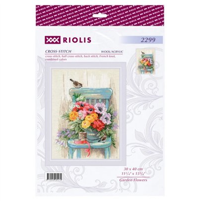 Embroidery kit Garden Flowers
