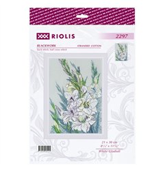 Riolis Stickset Weiße Gladiolen