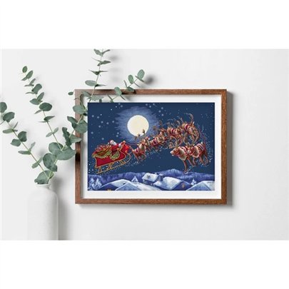 Embroidery kit Christmas Eve Flight