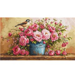 Luca-S Stickset Üppiger Blumenstrauß