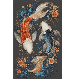 Luca-S Kit de broderie Deux poissons magiques