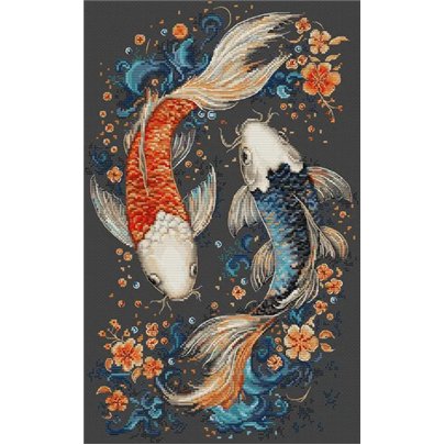 Kit de broderie Deux poissons magiques