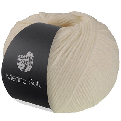 Lana Grossa Merino Soft 001 Ecru