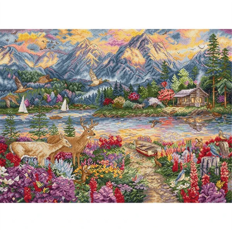 Kit de broderie Majesté de la Montagne du Printemps Kit de broderie Majesté de la Montagne du Printemps