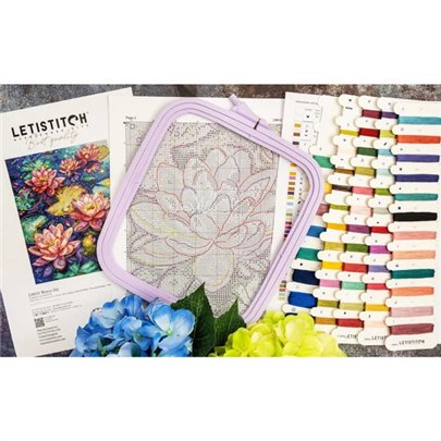 Stickset Seerose