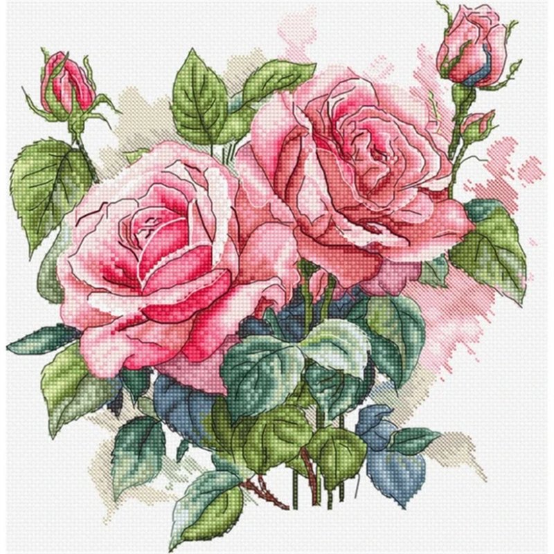 Embroidery kit Pink Bloom