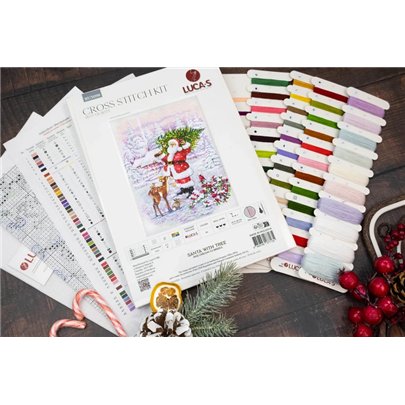 Embroidery kit Santa With Tree